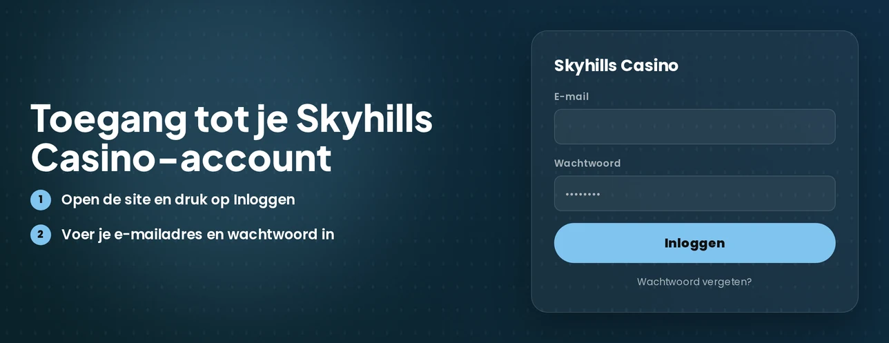 Log in op je account